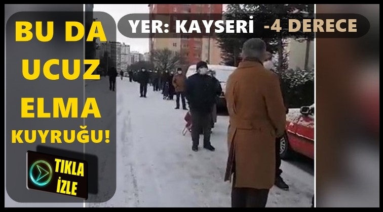 Eksi 4 derecede ucuz elma kuyruğu!..