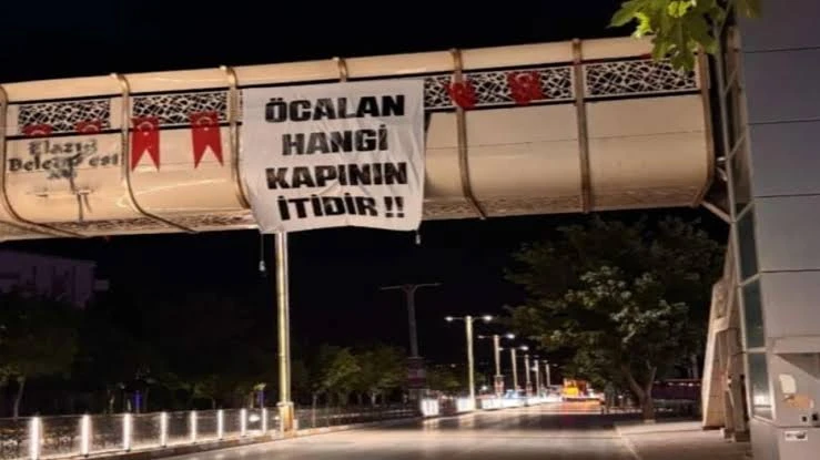 Elazığ’da “Öcalan hangi kapının iti?” pankartı kriz yarattı 