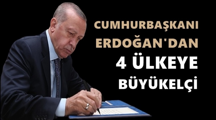 Erdoğan, 4 ülkeye yeni büyükelçi atadı