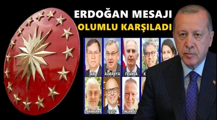 Erdoğan, büyükelçilerin mesajını olumlu karşılamış!