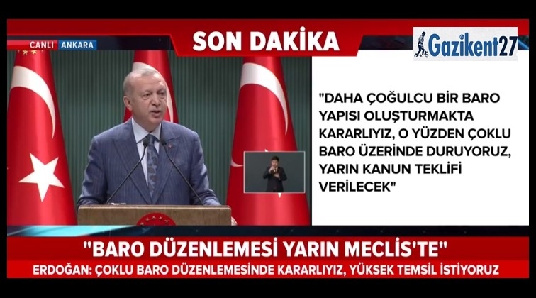 Erdoğan: Çoklu Baro'da kararlıyız