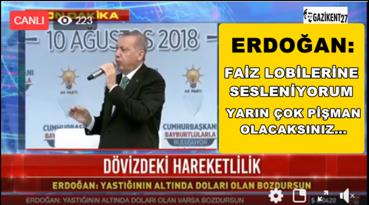 Erdoğan: Dolar molar bizim yolumuzu kesemez