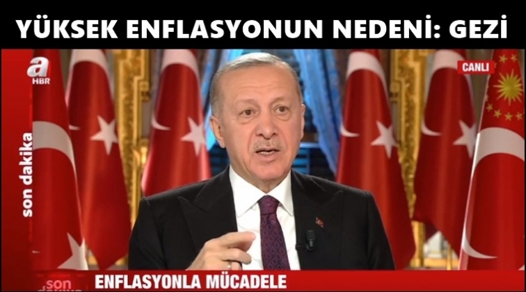 Erdoğan: Enflasyonun sorumlusu Gezi Direnişi!