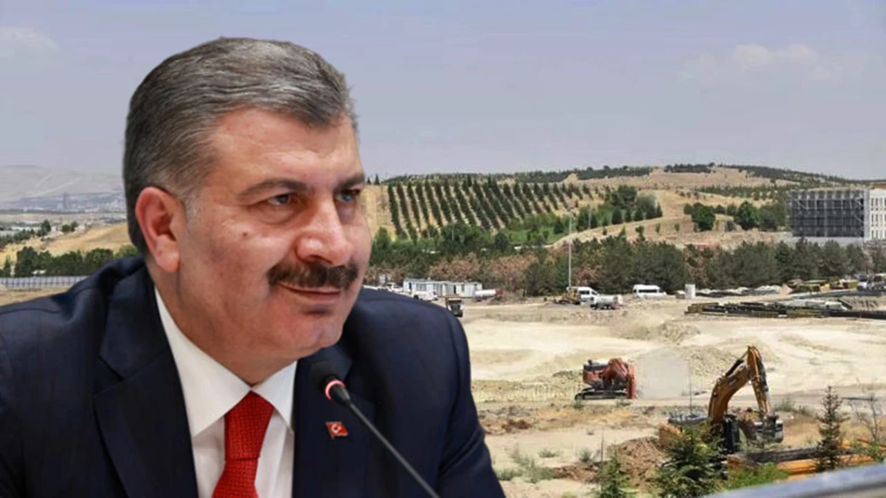 Erdoğan'ın imzasıyla Fahrettin Koca'ya verilen AÖÇ arazisinde inşaat çoktan başlamış...