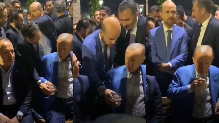 Erdoğan'ın korumasının verdiği suya tepkisi gündem oldu!