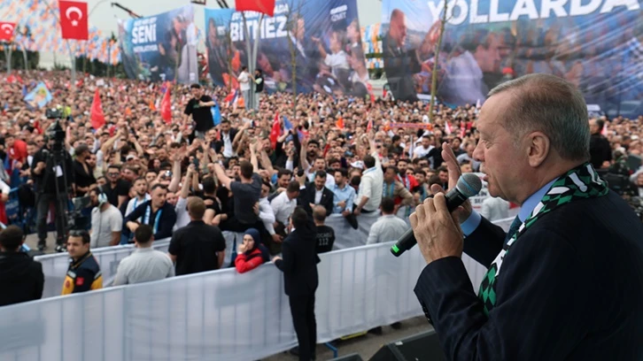 Erdoğan'ın mitinginde 'Muhsin başkanın askerleriyiz' sloganı