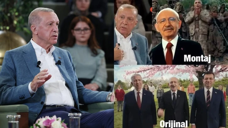 Erdoğan, Kılıçdaroğlu'nun reklam filmine yapılan montajı gerçek gibi anlattı