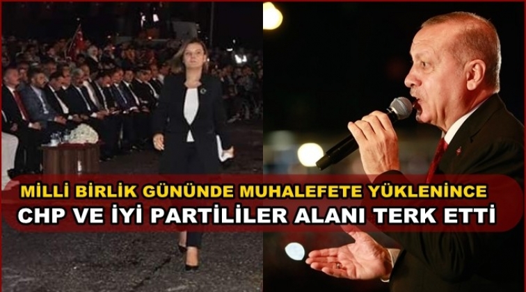 Erdoğan, muhalefete yüklenince programı terk ettiler!