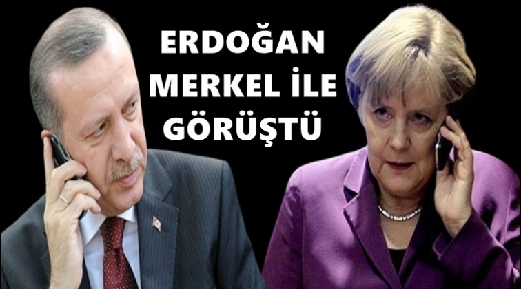 Erdoğan Merkel ile görüştü...