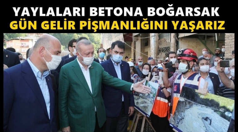 Erdoğan: Yaylaları betona boğarsak...