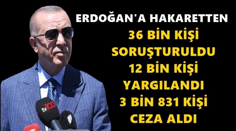 Erdoğan'a hakaretten 36 bin kişi soruşturuldu
