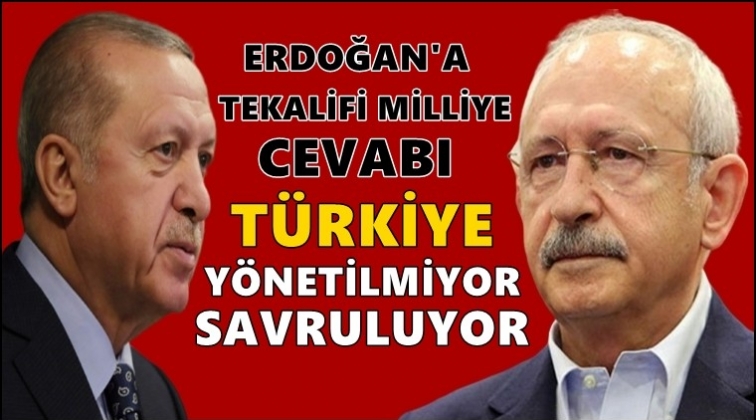 Erdoğan'a "Tekalifi Milliye" cevabı