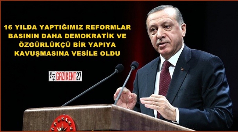 Erdoğan'dan &Ccedil;alışan Gazeteciler G&uuml;n&uuml; mesajı