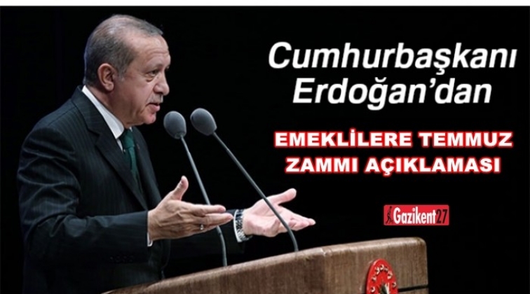 Erdoğan&rsquo;dan emeklilere zam a&ccedil;ıklaması