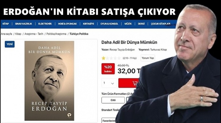 Erdoğan'ın kitabı satışa çıkıyor...