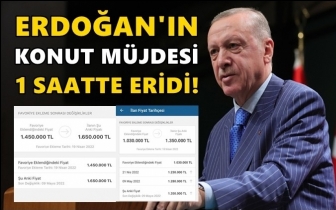 Erdoğan'ın müjdesi 1 saatte eridi!