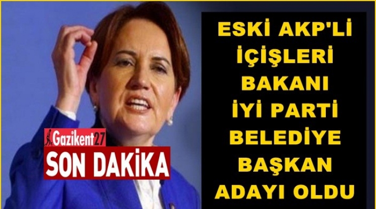 Eski AK Partili Bakan İyi Parti adayı oldu