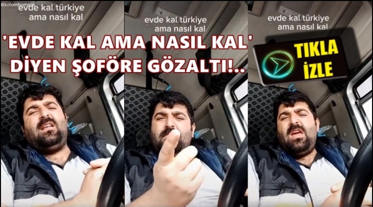 “Evde nasıl kalayım?” diyen TIR şoförü gözaltında