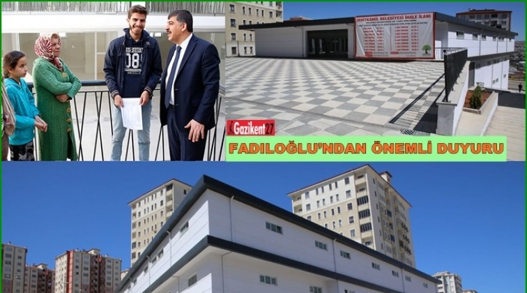 Fadıloğlu'ndan ihale duyurusu
