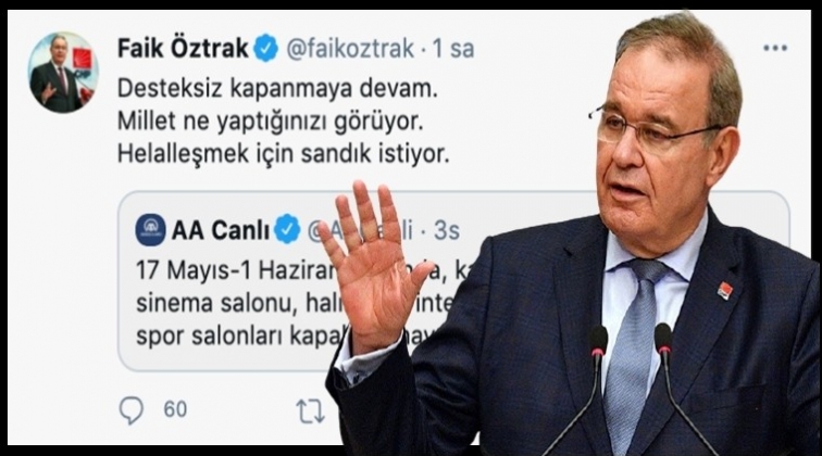 Faik Öztrak: Desteksiz kapanmaya devam...