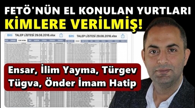 FETÖ'nün el konulan yurtları bakın verilmiş!