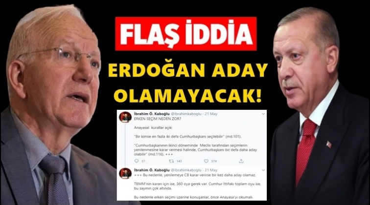 Flaş iddia: Erdoğan tekrar aday olamayacak