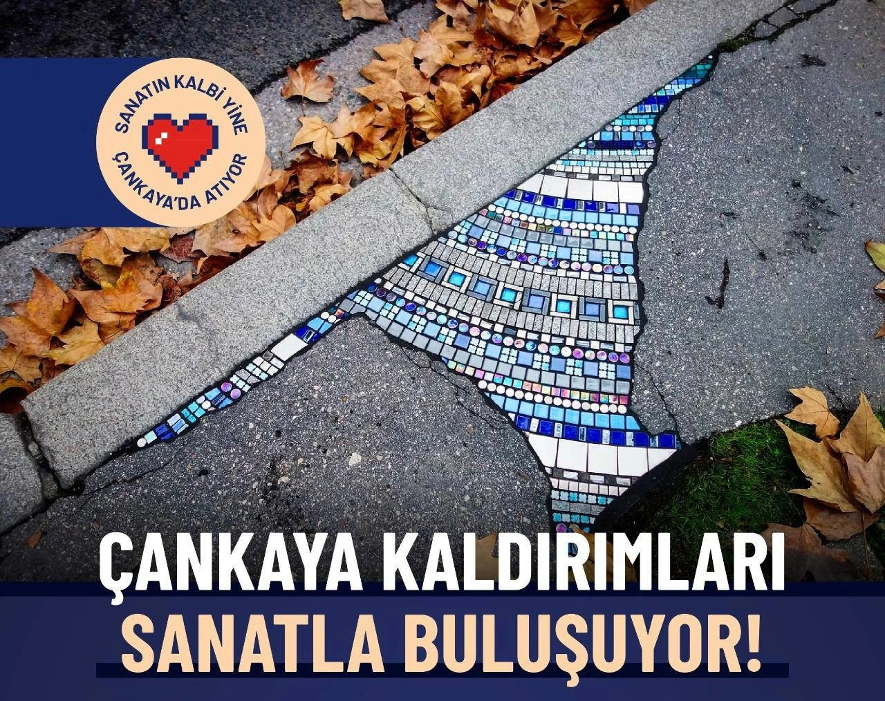 Fransız sokak sanatçısı Ememem, Çankaya kaldırımlarını mozaikle iyileştiriyor