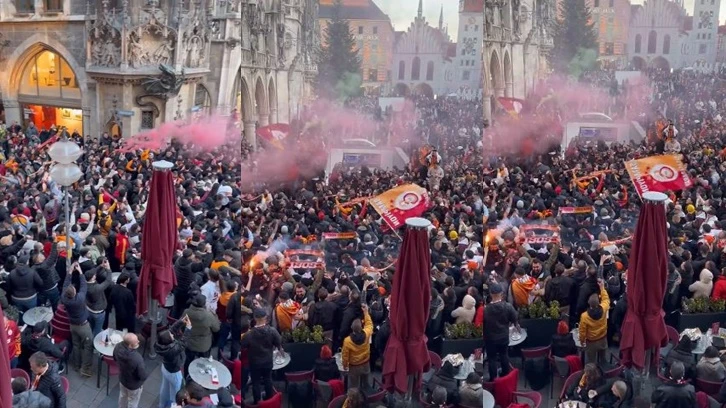 Galatasaray taraftarı Münih sokaklarında...