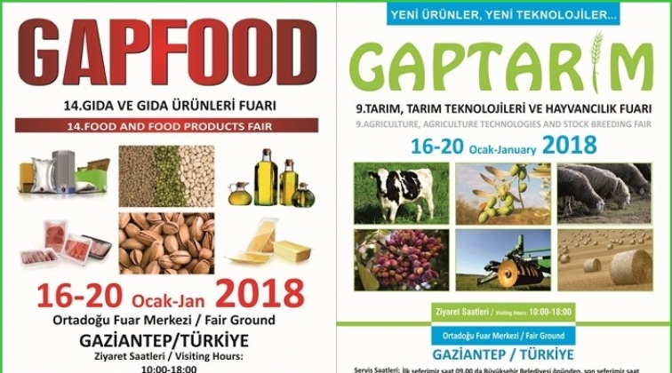 Gapfood ve Gaptarım 16 Ocak’ta kapılarını açıyor