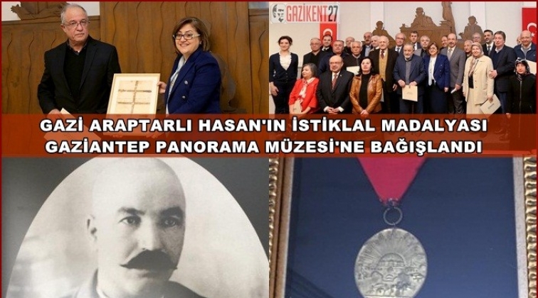 Gazi Araptarlı'nın İstiklal Madalyası müzeye bağışlandı