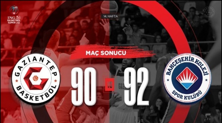 Gaziantep Basketbol: 90 - Bahçeşehir Koleji: 92