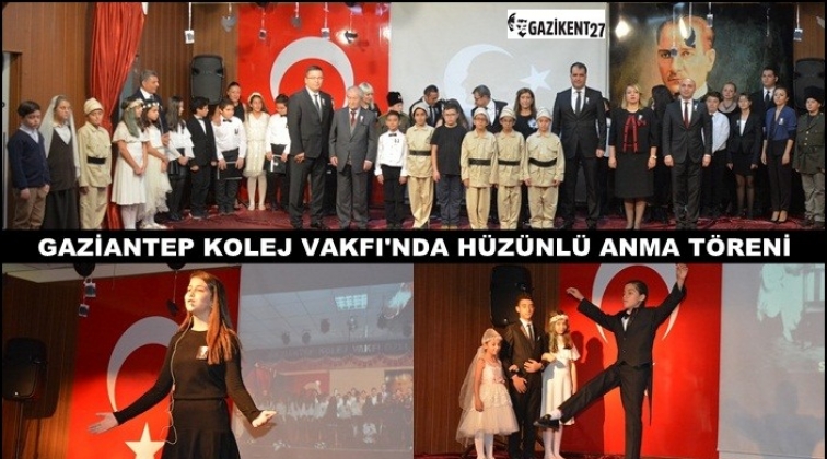Gaziantep Kolej Vakfı&rsquo;nda h&uuml;z&uuml;nl&uuml; anma