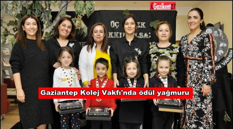 Gaziantep Kolej Vakfı'nda ödül yağmuru