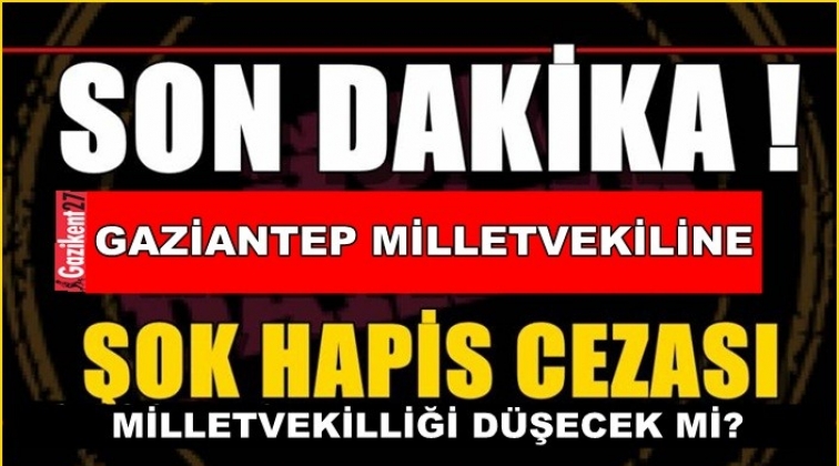 Gaziantep milletvekiline 2 yıl hapis cezası!