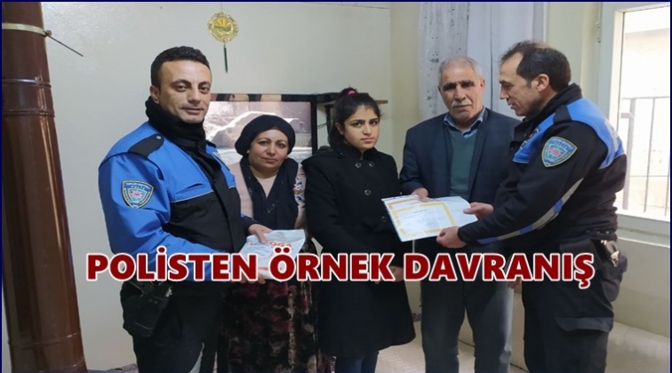 Gaziantep polisinden örnek davranış