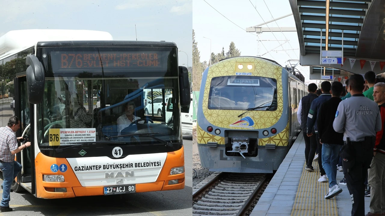 Gaziantep'te, bayram s&uuml;resince ulaşım &uuml;cretsiz