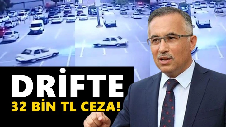Gaziantep'te drift yapan sürücüye 32 bin 233 lira ceza