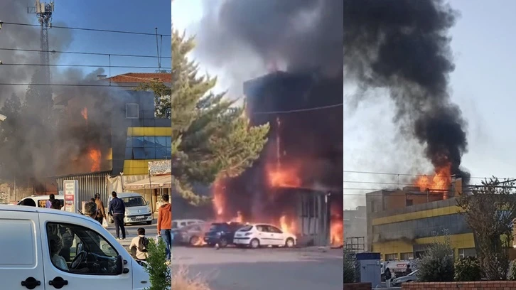 Gaziantep'te yangın: 5 araç yanarak küle döndü!