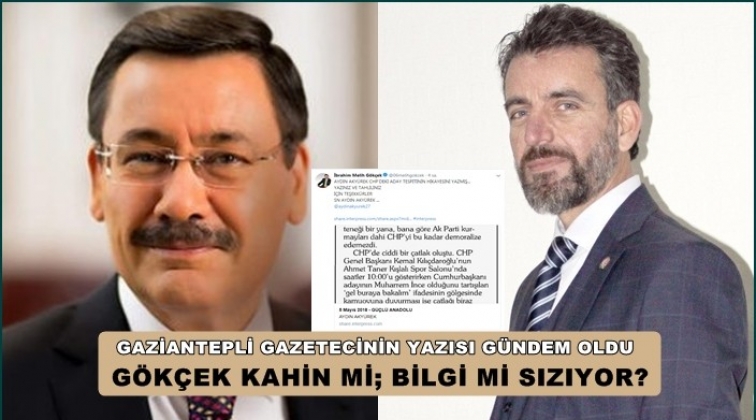 Gaziantepli gazetecinin 'G&ouml;k&ccedil;ek' yazısı g&uuml;ndem oldu