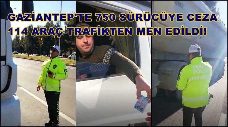 Gaziantep'te 114 araç trafikten men edildi