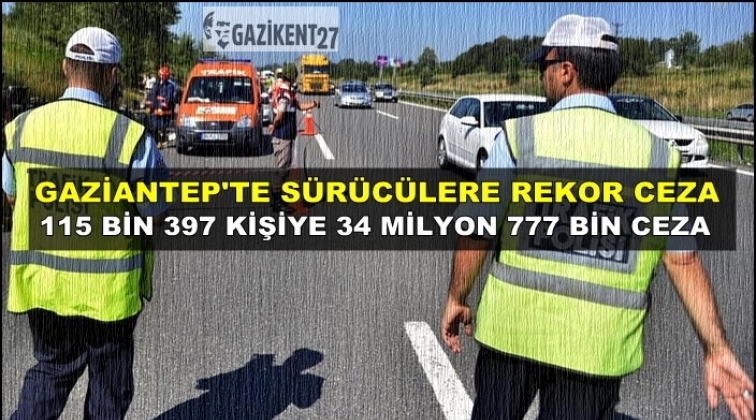 Gaziantep'te 115 bin kişiye 34 milyon ceza!..