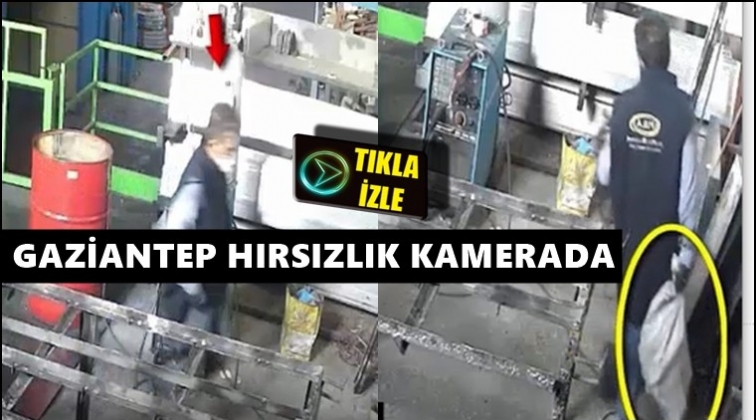 Gaziantep'te 2 iş yerinden hırsızlık kamerada