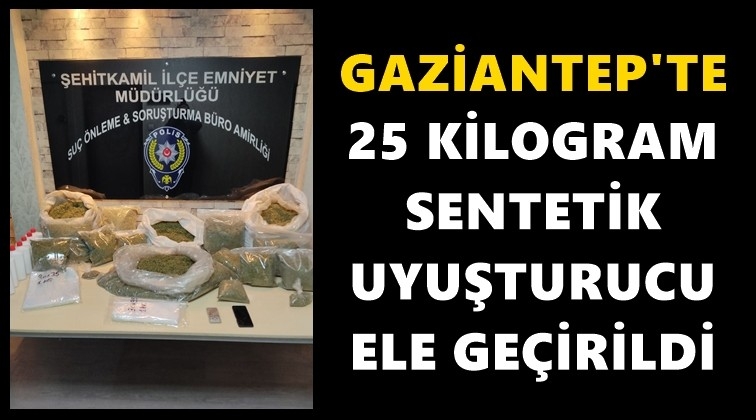 Gaziantep'te 25 kilo uyuşturucu ele geçirildi