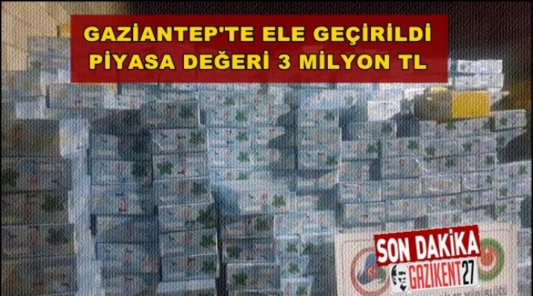 Gaziantep'te 25 ton kaçak nargile tütünü