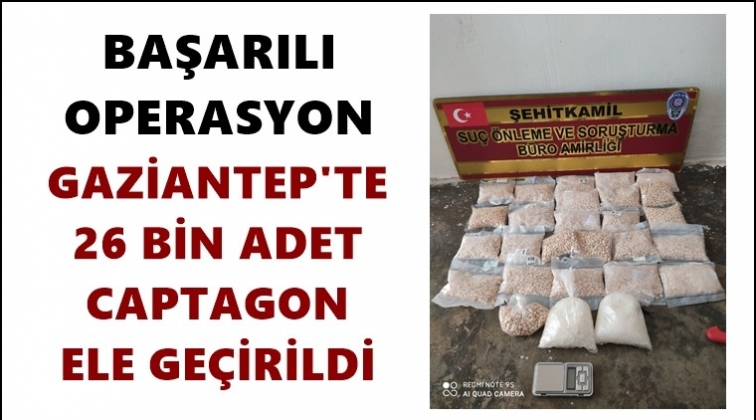 Gaziantep'te 26 bin uyuşturucu hap ele geçirildi!