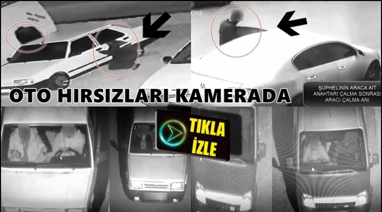 Gaziantep'te 4 otomobil hırsızlığı kamerada