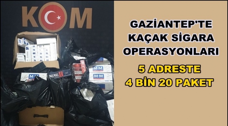 Gaziantep'te 4020 paket kaçak sigara ele geçirildi