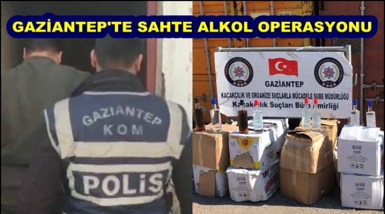 Gaziantep'te 435 şişe sahte alkol ele geçirildi