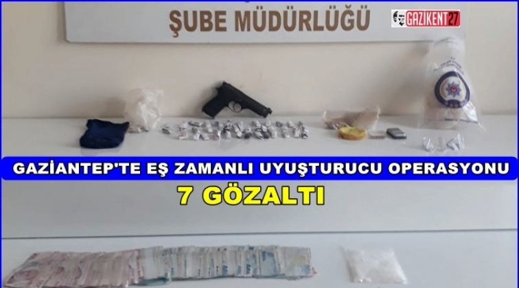 Gaziantep'te 5 adrese eş zamanlı uyuşturucu operasyonu