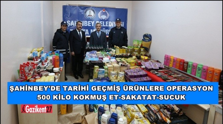 Gaziantep'te 500 kilo kokmuş et, sucuk ve sakatat